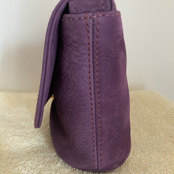 Coach 4946 Sonoma Small Flap Nubuc Grape Purple Vintage Leather - Picture 4 of 16